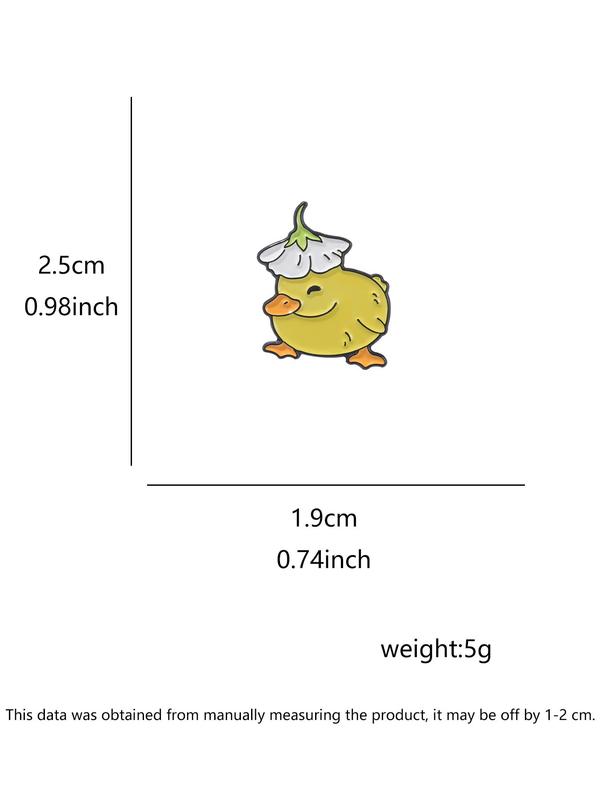 Cute Cartoon Duck Brooch, Cute Badge, Clothes Accessories for Men & Women for Daily Clothing Decor, Trendy All-match & Exquisite Brooch for Birthday Gift