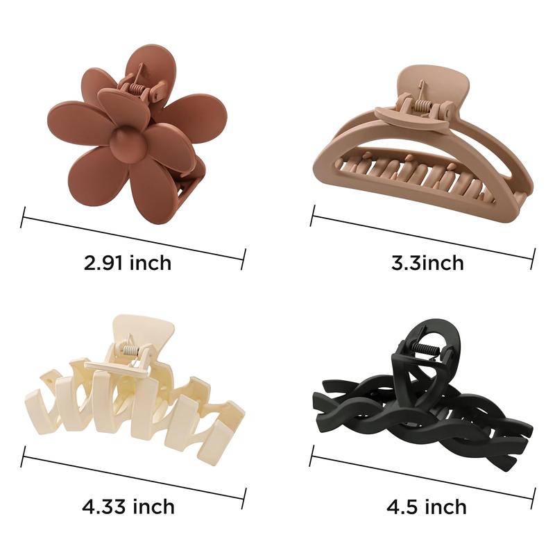 8PCS Flower Claw Clips for Women with Non-Slip Multi-Styles, Ideal for Thick Hair - Gradient Color Hair Accessories