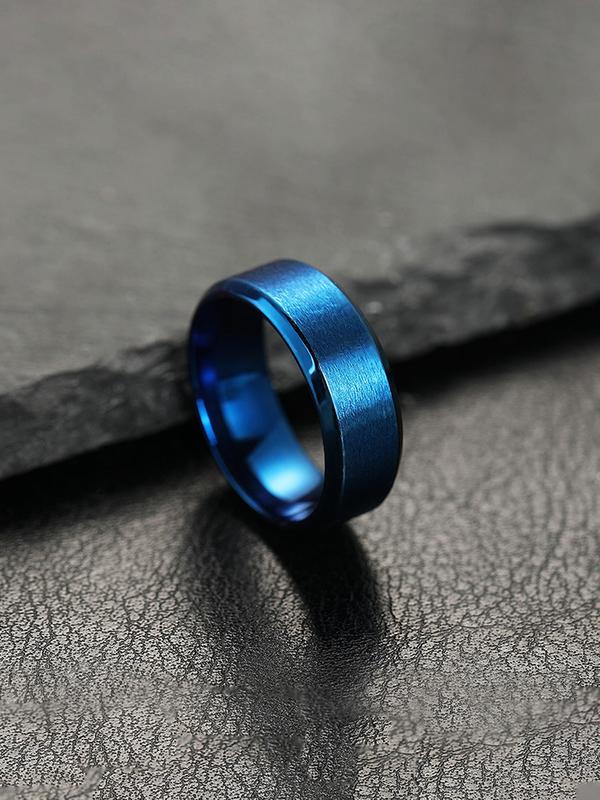 Simple Plain Color Ring, Fashion Accessories for Both Men & Women for Party, Daily Clothing Decor, Trendy All-match & Exquisite Jewelry for Birthday Gift