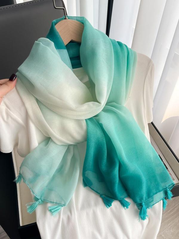 Women's 2024 Summer Solid Color Scarf, Versatile Soft Comfortable Shawl for Daily Wear, Travel Essentials, Trendy Women Scarf, Gift for Girlfriend