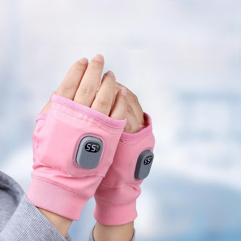 Portable Heating Gloves, Rechargeable Hand Warmer with Digital Display, Heated Gloves with 3 Temperature Modes for Home Use