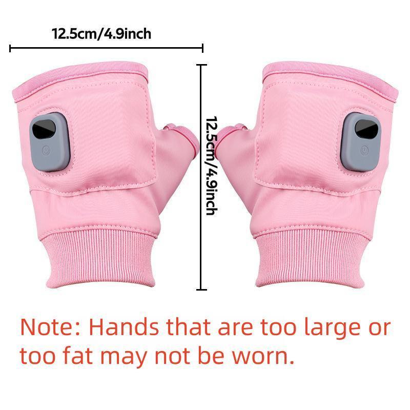 Portable Heating Gloves, Rechargeable Hand Warmer with Digital Display, Heated Gloves with 3 Temperature Modes for Home Use