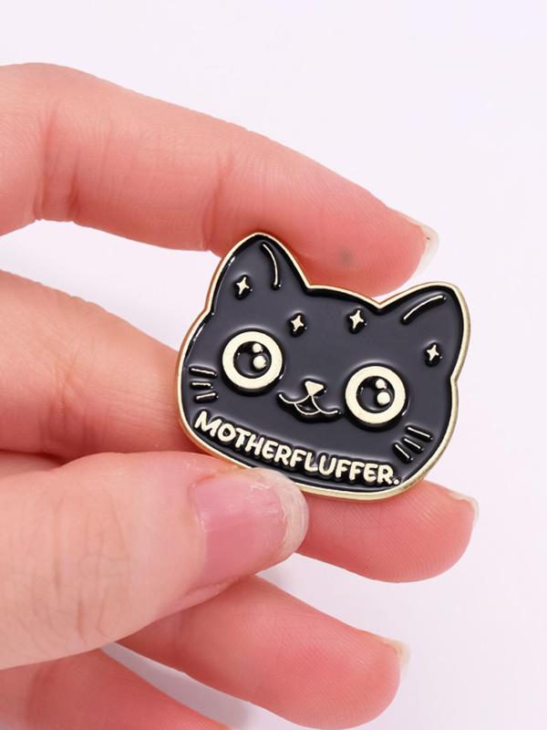 Cute Cartoon Cat Design Brooch, Casual Jewelry for Party, Daily Clothing Decor, Enamel Pin Suitable for Backpacks, Jeans, Scarves, Hats Decoration Fixed Buckle, Casual Zinc Alloy Jewelry