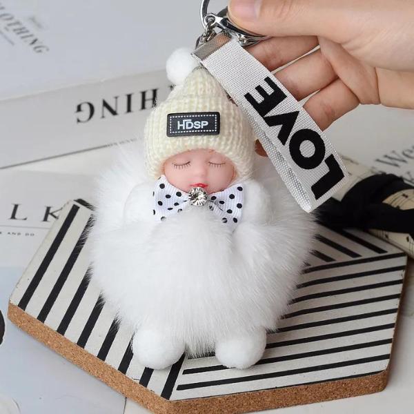 Cute and Adorable Furry Pom Pom Keychain - Cute Charms for Phone, Bag,Fashion Accessories, Gifts for Women Girls