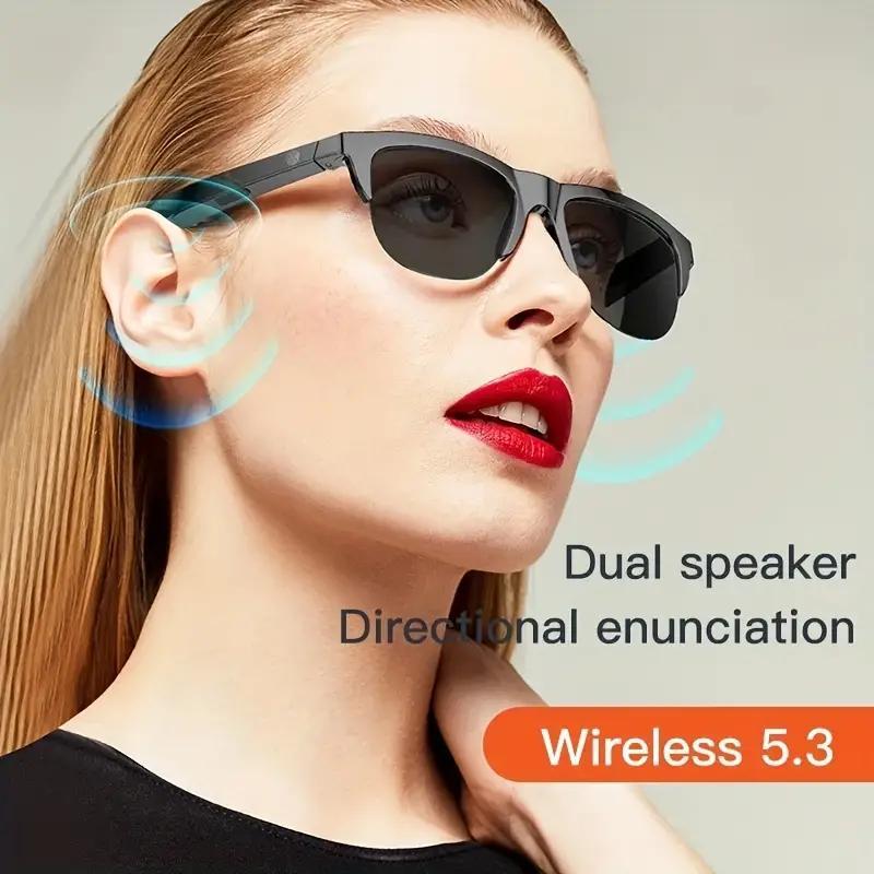 Wireless Calling Ultraviolet-proof Smart Sunglasses, Multifunctional Smart Glasses with Smart Touch for Music, Wireless Glasses, BT Technology Gadgets for Men & Women, Gifts for Friends