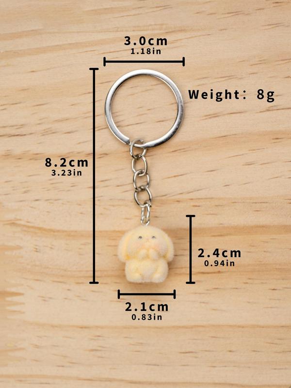 Cute Rabbit Design Keychain, Animal Shaped Keychain for Car Key, Bag Charm for Women & Men, Fashion Accessories for Daily Use