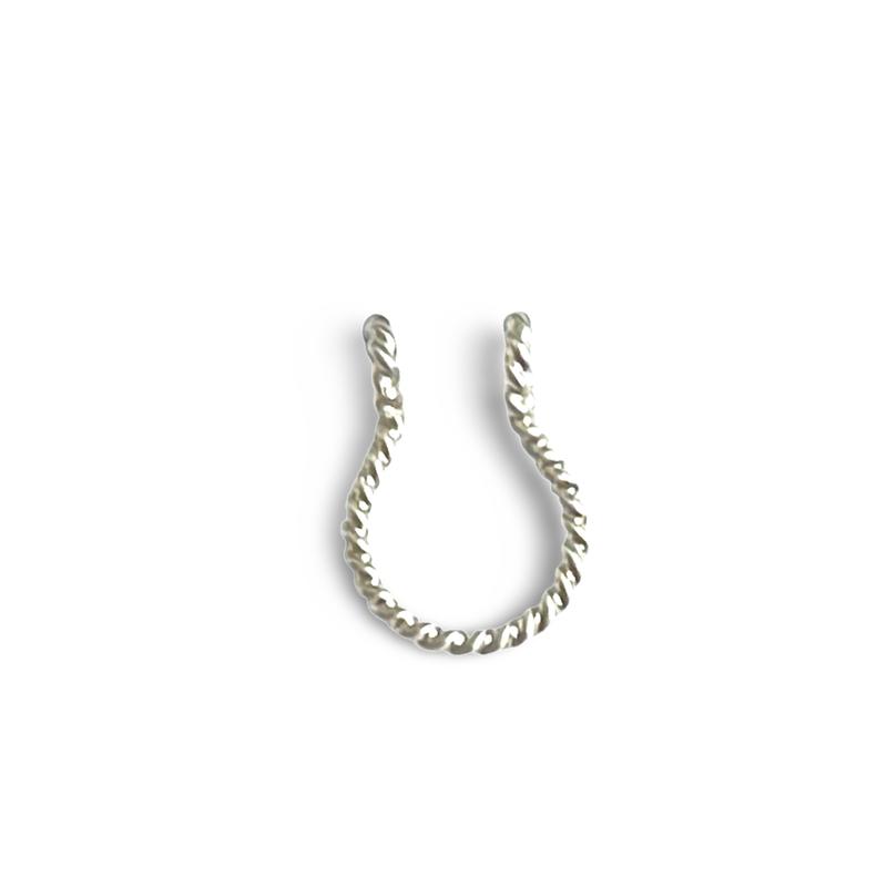 Twisted Handmade Faux Septum Piercing Unisex Nose Ring