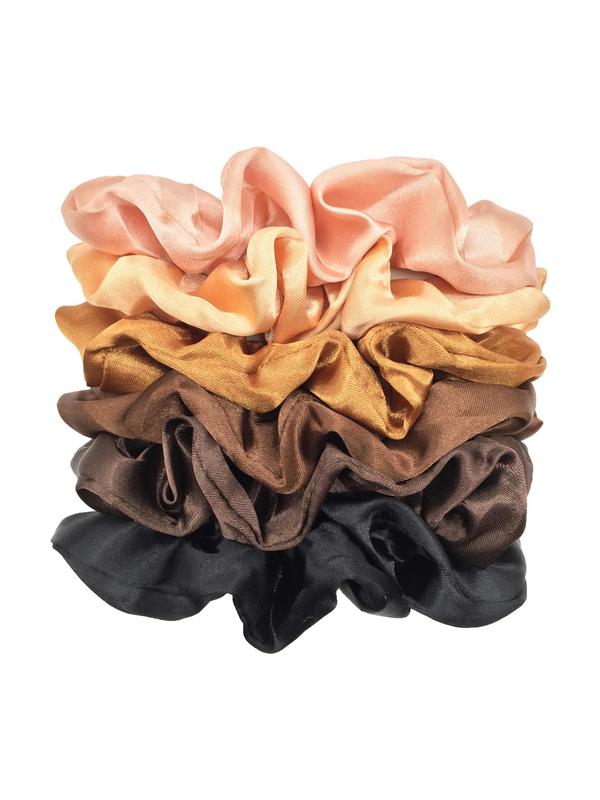 Women's 2024 Summer Elegant Solid Color Hair Scrunchies, 6 Counts  Set Cute Minimalist High Stretch Scrunchies for Women & Girls, Fashion Hair Accessories for Daily Hairstyle Ideas