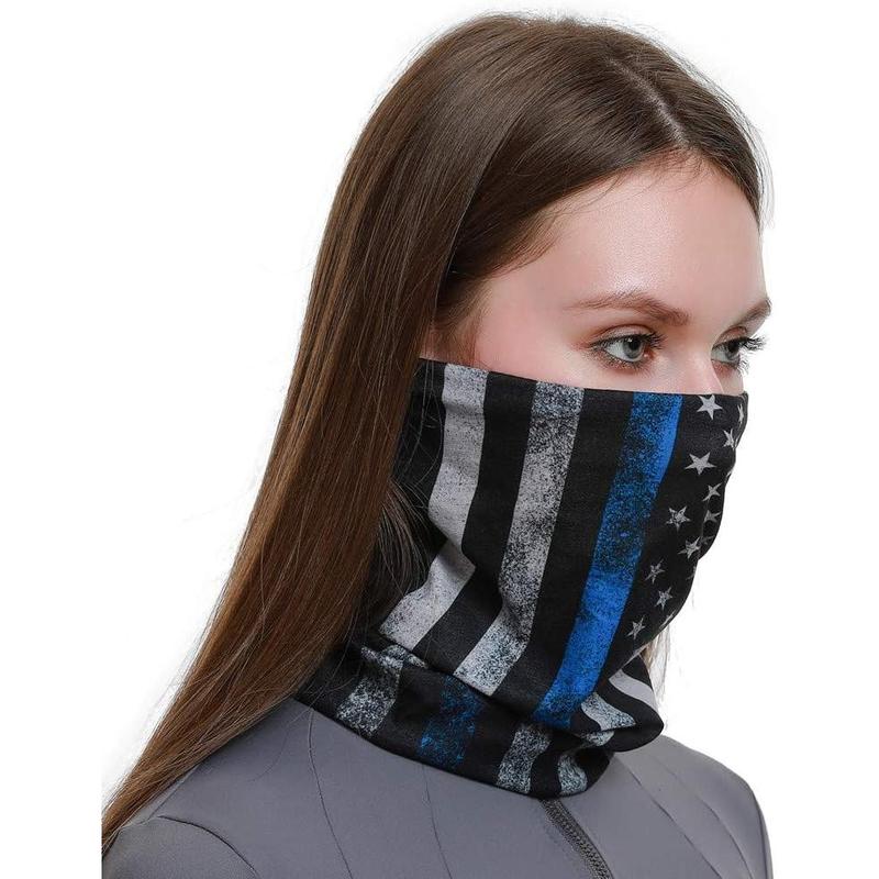 Neck Gaiter Face Mask Men Women, Seamless Bandana Rave Face Cover Scarf Mask, Balaclava, Headband, Head Wrap, Headwear