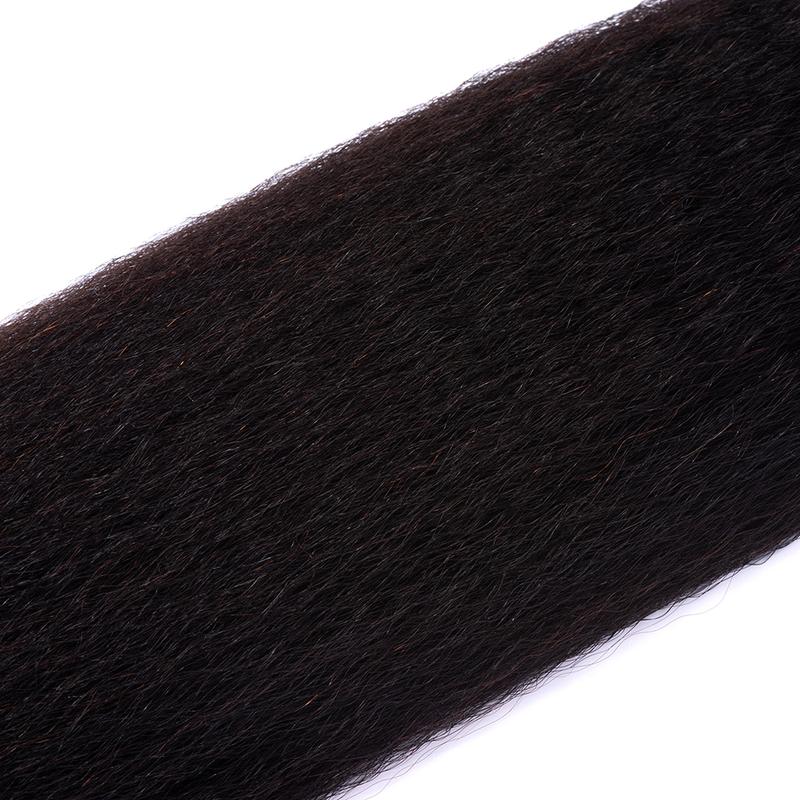 Tatihair Yaky Style Kinky Straight Virgin Human Hair Bundles-12A