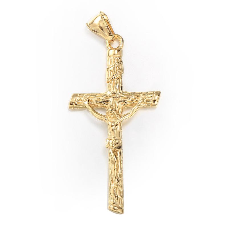 For Men Gold Plated Jesus Christ Crucifix Cross Pendant Necklace 16