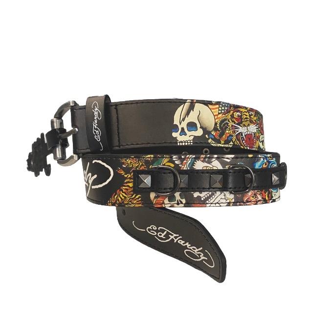 ED HARDY STUDDED SKULL BELT