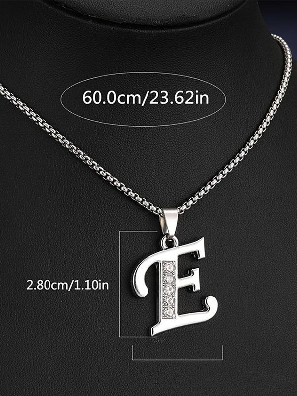 Stainless Steel Initials Pendant Necklace, Fashion Jewelry for Party, Daily Clothing Decor, Trendy All-match & Exquisite Jewelry for Birthday Gift