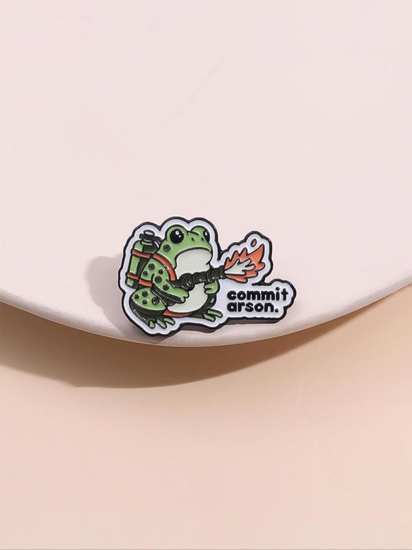 Cute Cartoon Frog Design Brooch, Enamel Pin Suitable for Backpacks, Jeans, Scarves, Hats Decoration, Trendy All-match & Exquisite Brooch for Birthday Gift