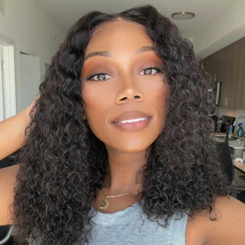 Arabella Glueless Cap-On Easy Wear Body Wave Wavy Straight Curly Minimalist Affordable Bob Wig 6x6x2 Middle Part Human Hair Lace Wigs Bleached Knots 180% Density