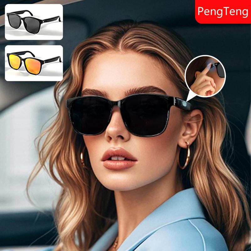 Smart Glasses, Touch Control Glasses with Headphones Function, Bluetooth-compatible Glasses Headset with Dual Magnetic Charging