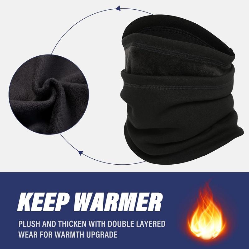 Neck Gaiter Warmer Ski Scarf Windproof Mask - Thick Fleece Neck Warmer Cold Weather Face Mask