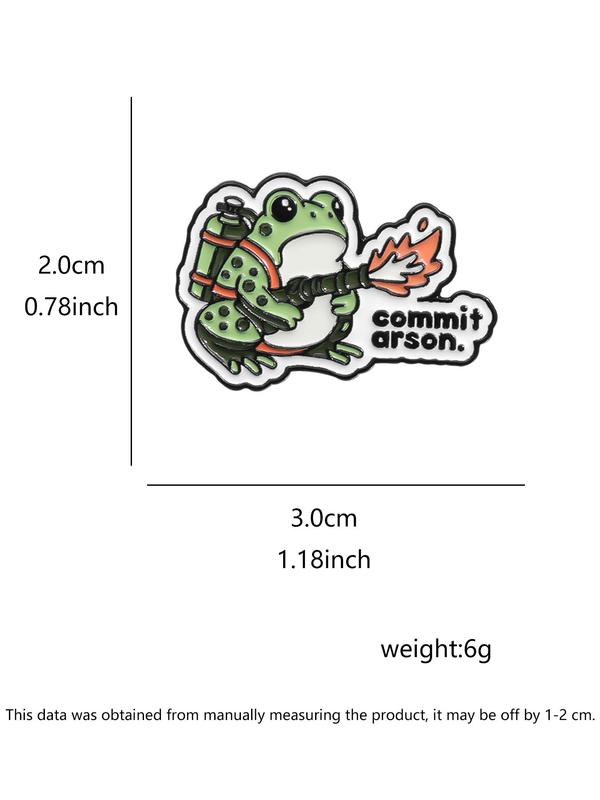 Cute Cartoon Frog Design Brooch, Enamel Pin Suitable for Backpacks, Jeans, Scarves, Hats Decoration, Trendy All-match & Exquisite Brooch for Birthday Gift