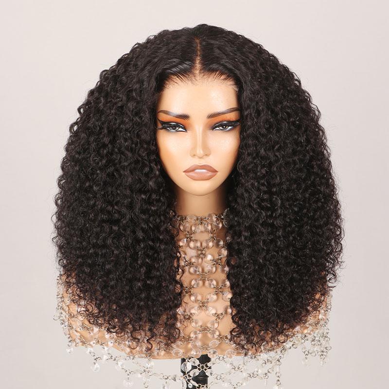 Arabella Glueless Cap-On Easy Wear Body Wave Wavy Straight Curly Minimalist Affordable Bob Wig 6x6x2 Middle Part Human Hair Lace Wigs Bleached Knots 180% Density