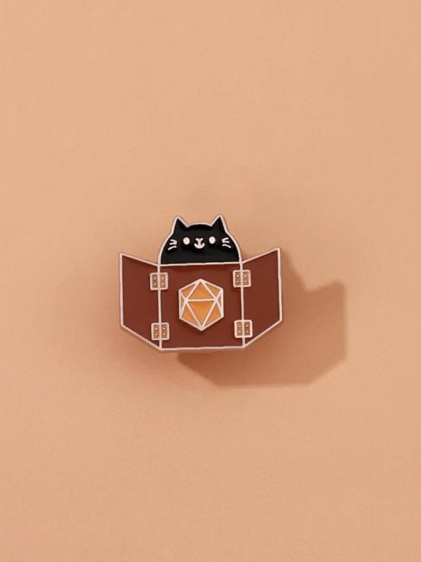 Cute Cartoon Cat Design Brooch,  Fashion Alloy Accessories for Women & Men, Enamel Pin Suitable for Backpacks, Jeans, Scarves, Hats Decoration Fixed Buckle