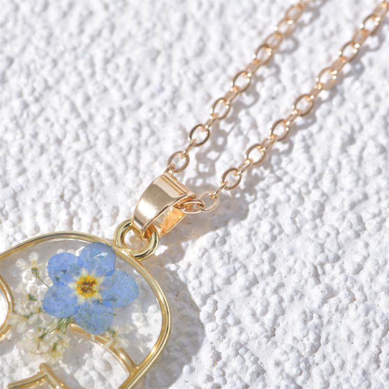 Handmade Gold Plated Forget Me Not Earrings & Necklaces for Birthday and Christmas Gift