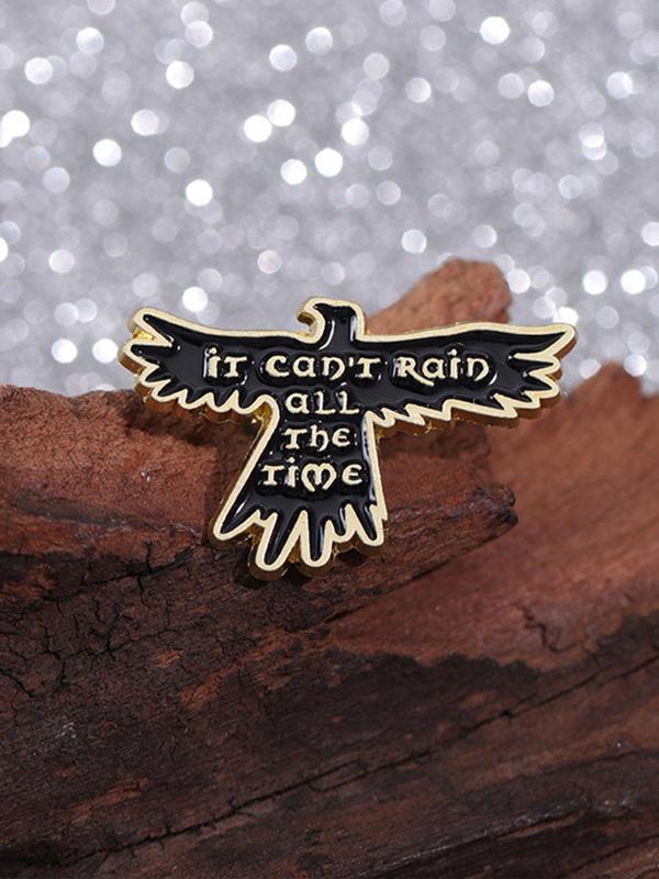 Eagle & Letter Design Brooch, Fashion Clothes Accessories for Men & Women for Daily Clothing Decor, Trendy All-match & Exquisite Brooch for Birthday Gift