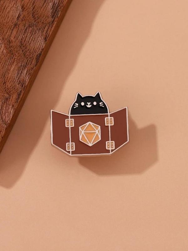 Cute Cartoon Cat Design Brooch,  Fashion Alloy Accessories for Women & Men, Enamel Pin Suitable for Backpacks, Jeans, Scarves, Hats Decoration Fixed Buckle