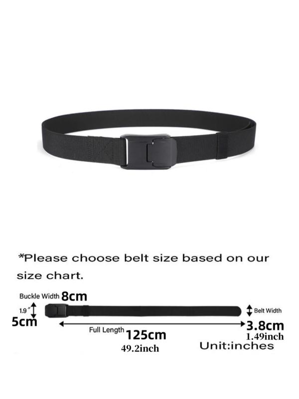 Men's Casual Plain Nylon Belt, Unisex Elastic Belt, Fashion Belt for Party, Daily Clothing Decor, Trendy All-match & Exquisite Belt for Birthday Gift