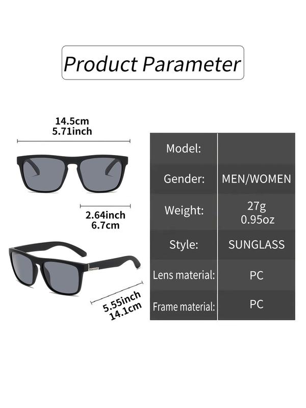 Simple Frame Square Sunglasses for Everyday Use, 2024 Sun Protective Summer Glasses, Outdoor Sunglasses for Outdoor Fishing Travel Camping Cycling Hiking for Back To School