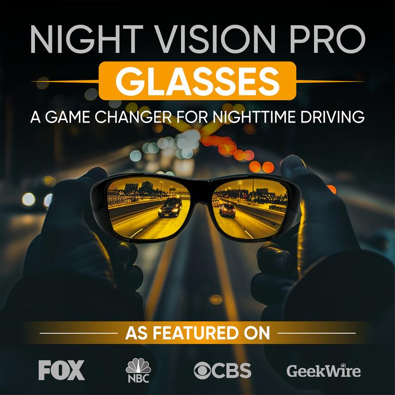 Night Vision Pro Official Night Driving Glasses with Glarecut Technology. Polarized Yellow Lenses Anti Glare Night Driving Glasses for Driving At Night