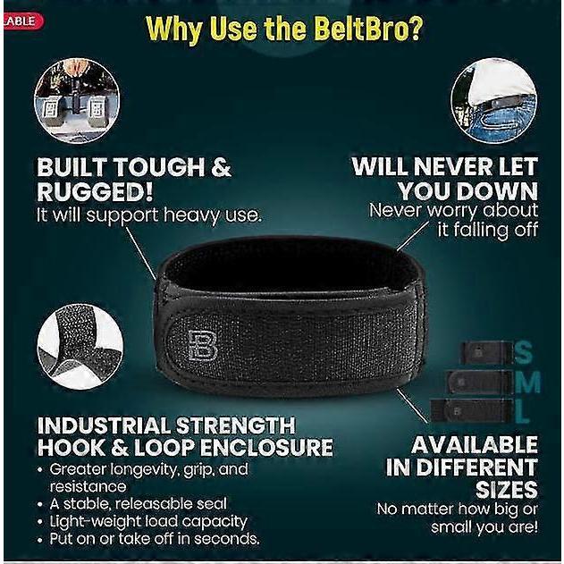 BeltBro Titan No Buckle Elastic Belt For Men Fits 1.5 Inch Belt Loops, Comfort