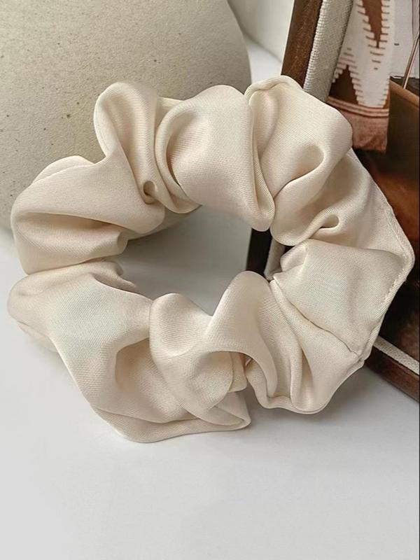 Minimalist Plain Hair Scrunchies, 4pcs Simple Design Solid Hair Tie, Women's Casual Versatile Hair Tie