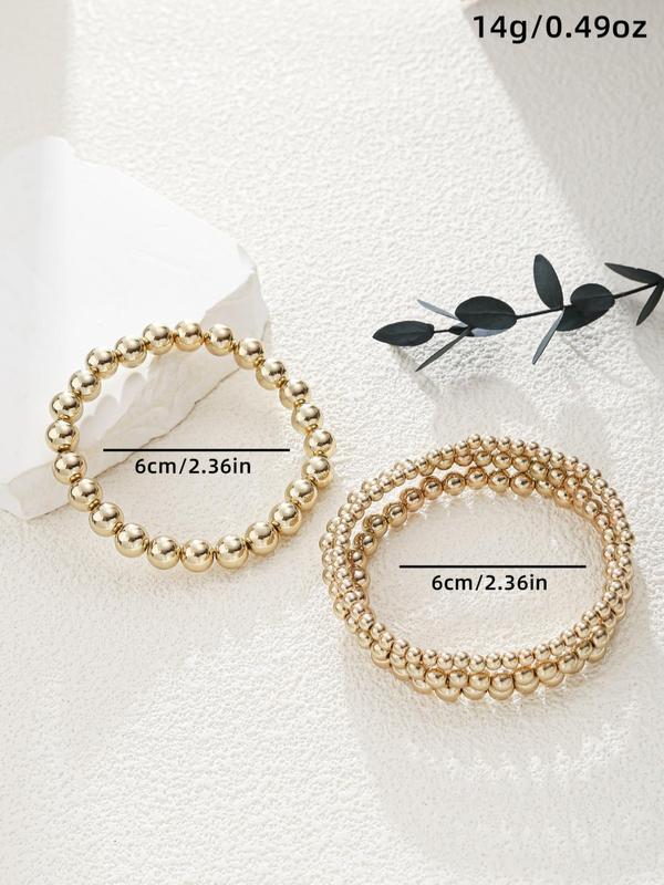 Men's Simple Fashion Beaded Bracelet for Women & Girls, Fashion Jewelry, Trendy All-match & Exquisite Jewelry for Birthday Gift