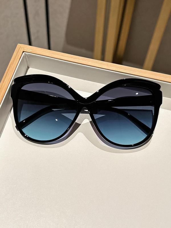 Unisex Simple Style Cat Eye Frame Sunglasses, Summer Trendy Casual Sunglasses for Everyday Use, Fashion Accessories for Outdoor Activities