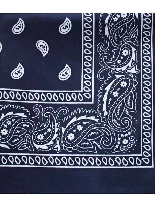 Paisley Pattern Square Headscarf, Men's & Women's Fashion Bandana Scarf, Casual Matching Hip Hop Accessories for Daily Used