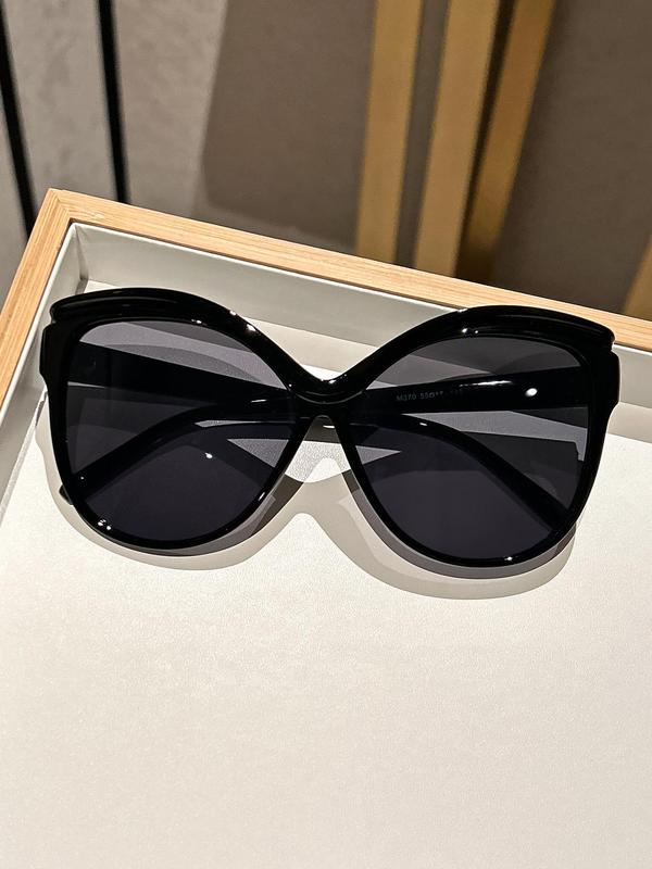 Unisex Simple Style Cat Eye Frame Sunglasses, Summer Trendy Casual Sunglasses for Everyday Use, Fashion Accessories for Outdoor Activities