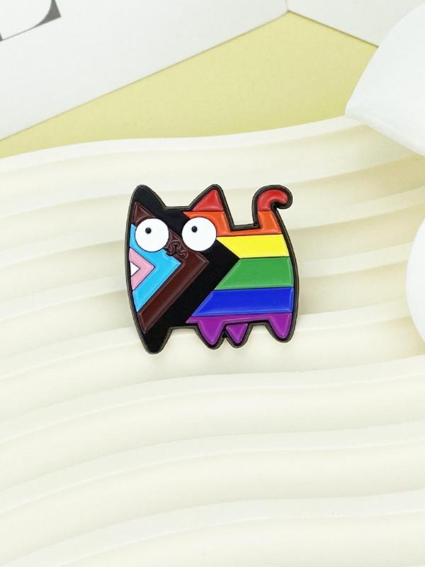 Novelty Cute Cat Design Brooch, Cartoon Animal Design Brooch, Fashion Accessories for Women & Men, Enamel Pin Suitable for Backpacks