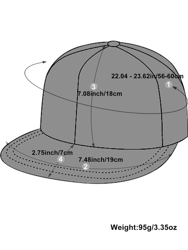 Cartoon Pattern Casual Baseball Cap, Trendy Hat for Women and Men, Adjustable Strap Flat Brim Hat for Daily Cloth Decor