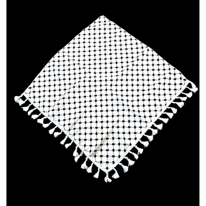 Keffiyeh Hatta Hair Head Scarf Bandana with Lace