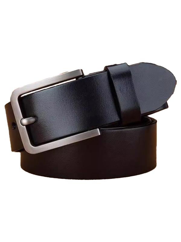 Solid Color Business Belt for Men, Business Casual Pu Buckle Belt, Fashion All-match Clothes Accessories for Daily Wear