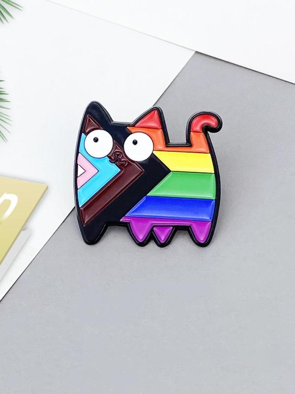 Novelty Cute Cat Design Brooch, Cartoon Animal Design Brooch, Fashion Accessories for Women & Men, Enamel Pin Suitable for Backpacks