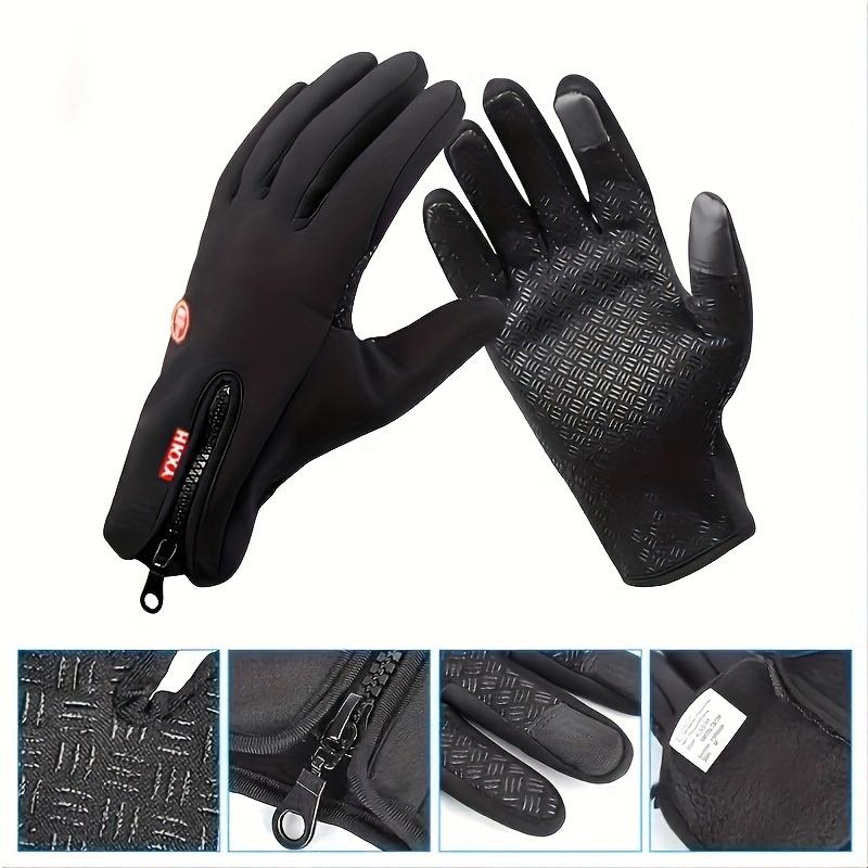 Winter Warmth Men's Coldproof Gloves - Waterproof, Non-slip, Velvet Lined, Index Finger Touch, Perfect for Outdoor Sports, Spring and Winter Fishing, Hiking, Camping, and Cold Weather Activities