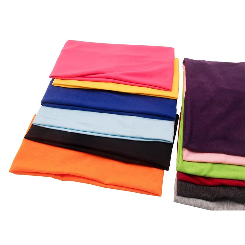 Pack of 12 Wide 5 Inch Wicking Stretchy Athletic Bandana Headbands  wrap Yoga Headband  Scarf  Looking Hairband for  or Fashion,Candy Colors in Wide