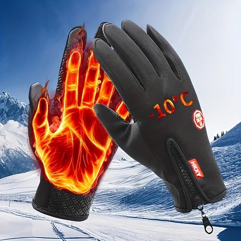 Winter Warmth Men's Coldproof Gloves - Waterproof, Non-slip, Velvet Lined, Index Finger Touch, Perfect for Outdoor Sports, Spring and Winter Fishing, Hiking, Camping, and Cold Weather Activities