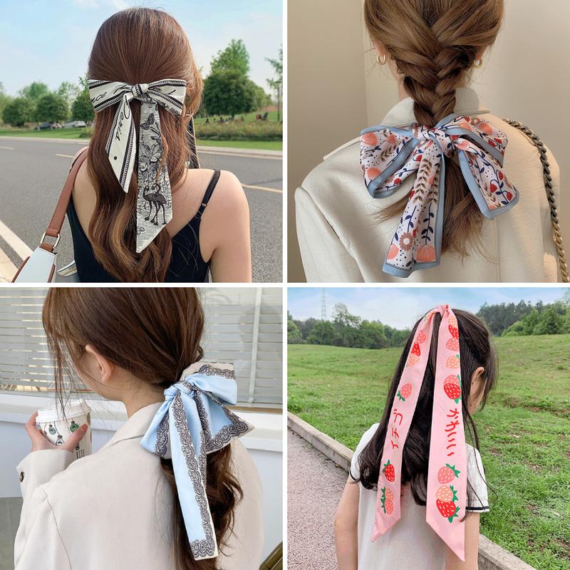 10 pieces set hair ribbon scarf set fashion ribbon scarf for hair handbag handle scarf purse scarf for women hair accessories bag accessories bag scarf handbag scarf for women girls ladies fashion accessories purse scarf hairscarf