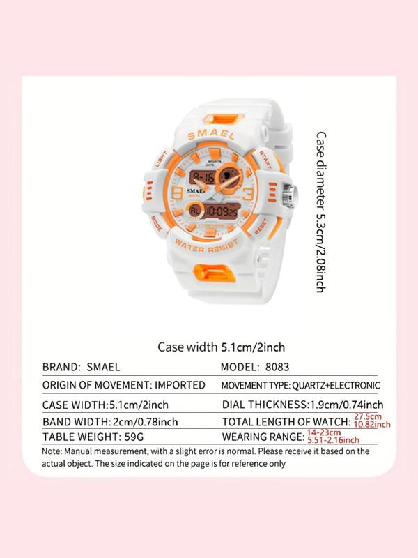 Men's Fashion Digital Watch, Casual Sporty Digital Watch with Luminous Dial & Waterproof Feature, Trendy Multifunctional Watch for Daily Life