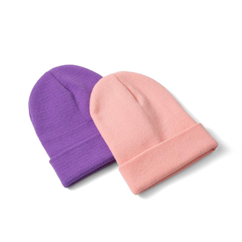 Solid Color Knit Hat Beanie Hats Warm Cozy Knitted Cuffed Skull Cap for Men Women Unisex - 15 Colors