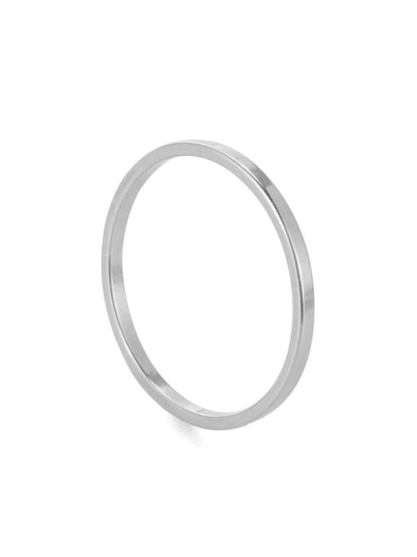 Minimalist Stainless Steel Ring, Fashionable Simple Plain Matching Jewelry for Women, Party Jewelry