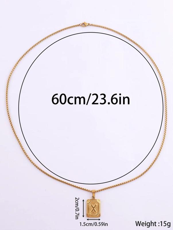 Unisex Street Trend 26 Letter Pendant Necklace, Summer 2024 All-match Pendant Necklace, Fashionable Jewelry As Birthday Gift for Friends