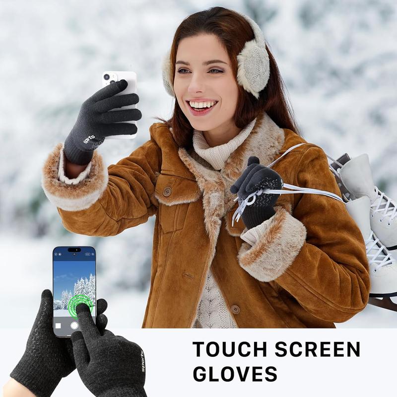 Winter Gloves for Men Women -  Fleece Liner Touchscreen Gloves, Thermal Warm Winter Gloves for Cold Weather